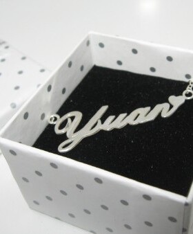 diy订做名字饰品银项链定制