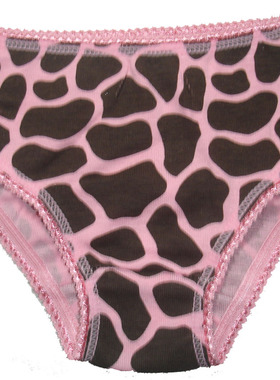 哟呼！0-2岁女童瘦子款粉红花斑全棉三角内裤短裤34318