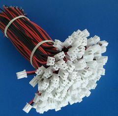 2P端子线 XH2.54 红黑并线 连接线 间距2.54MM 2468#24AWG*25CM