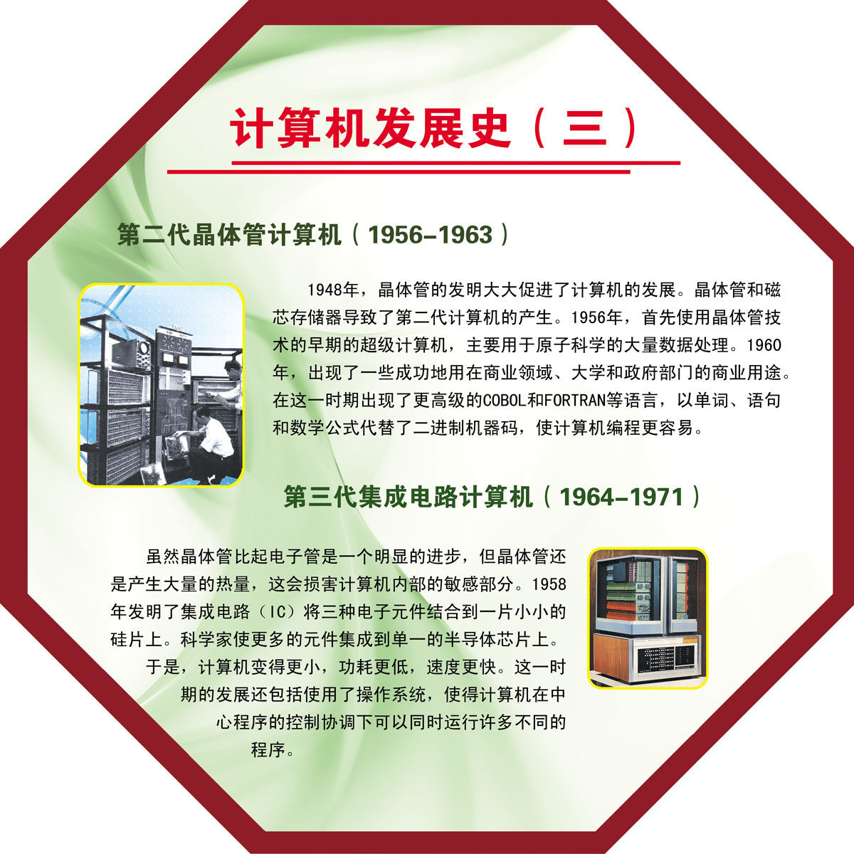 651海报印制定制展板素材662电脑计算机发展史