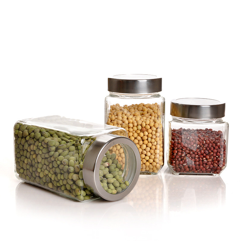 运润玻璃密封罐储物罐透明罐茶叶罐大号包邮玻璃调味瓶