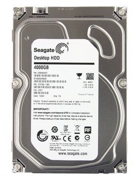 Seagate/希捷 ST4000DM000 4T台式机硬盘5900转64M串口监控4T硬盘