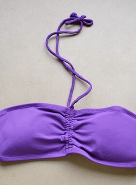 莹BR6900 PENTI 外貿比基尼泳衣 上衣 抺胸款 紫色 BIKINI  40 42