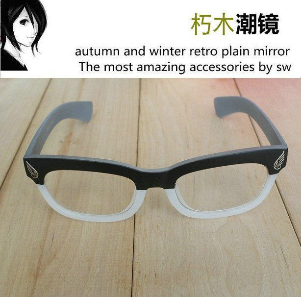 韩版复古潮男女近视平光镜豹纹近视眼镜架17新款明星款黑框眼镜框