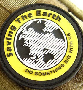 RESCUER-拯救者“拯救地球章/标/魔术贴章 臂章 黄色 正品