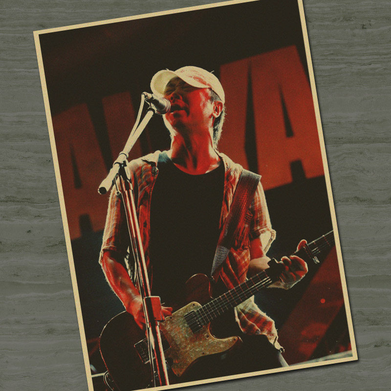 崔健 摇滚明星 怀旧复古 牛皮纸海报 酒吧咖啡店装饰贴画芯 挂画