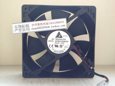 台达DELTA 12厘米12025 24V 0.35A双滚珠变频器高端风扇AFB1224VH