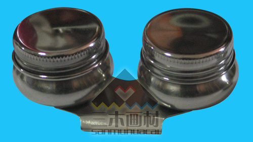 油画用双头鼓形不锈钢油壶  绘画用油壶油画油壶 油画调色油壶