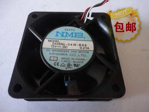 NMB 6020 2408NL-04W-B66 DC 12V 0.21A 6CM温控服务器风扇6020