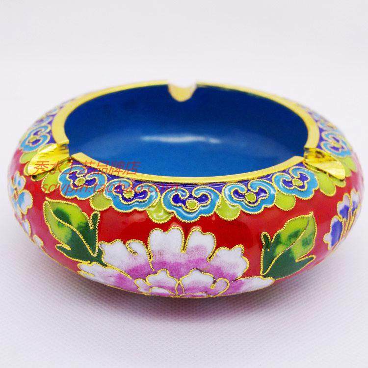 景泰蓝烟灰缸珐琅摆件北京工艺品