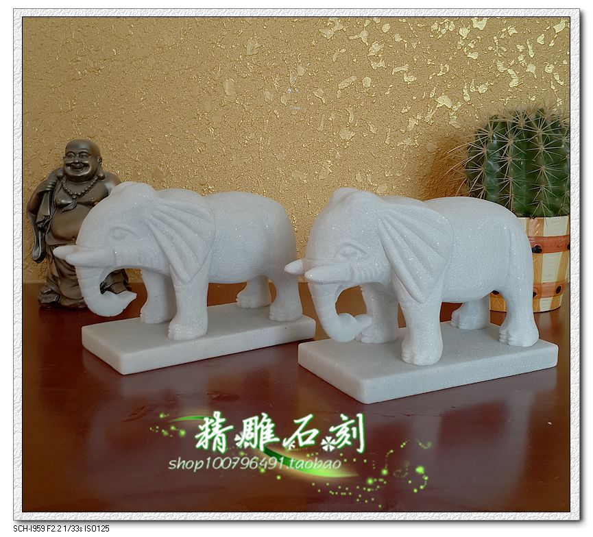 小象玉石小象摆件特价