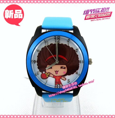 卡通运动风蓝色学生手表