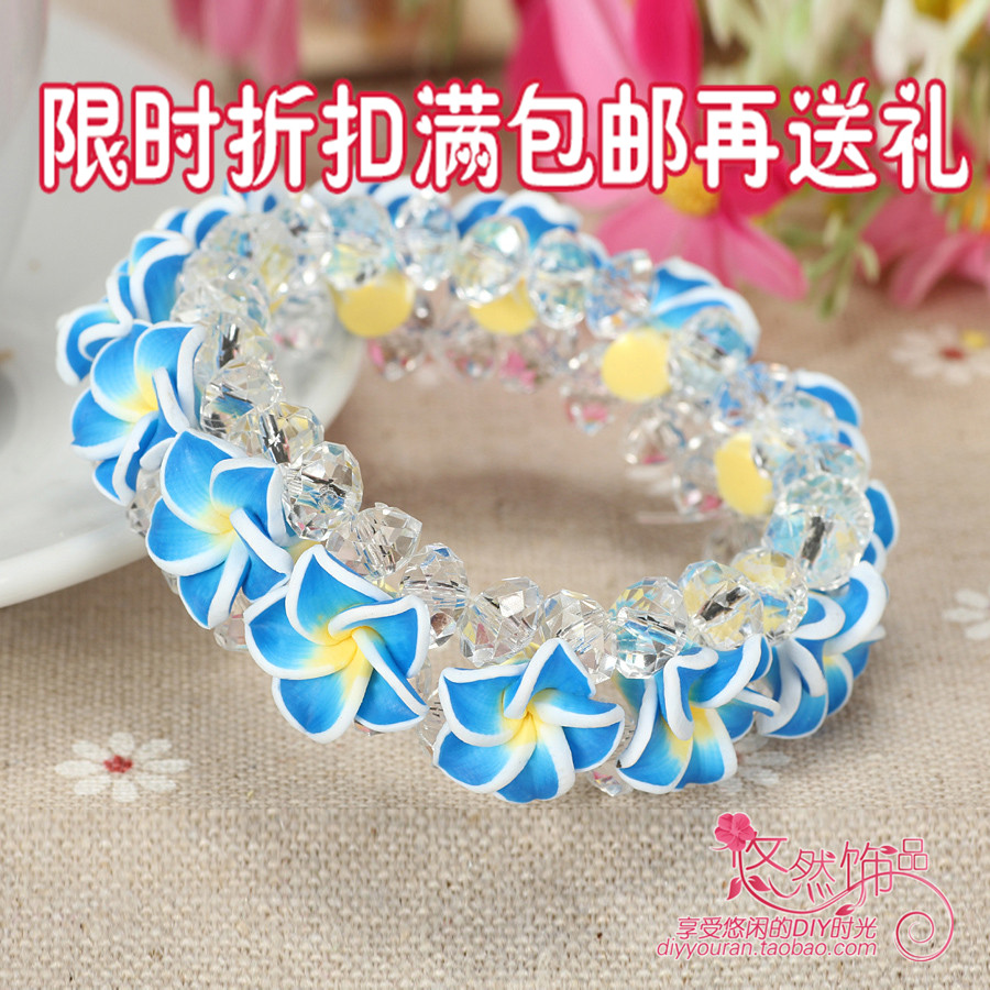 软陶鸡蛋花甜美风手链特价促销
