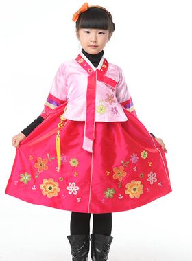 秋冬款公主风朝鲜民族周岁礼服