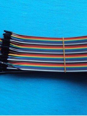 40P杜邦公头转母头 双头1P胶壳 12股彩排线 转接线 面包线 长50CM