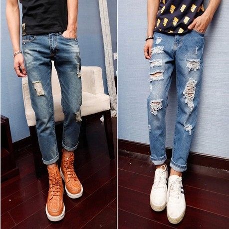 Jeans pour adolescent pieds Slim pour été - Ref 1466584 Image 1