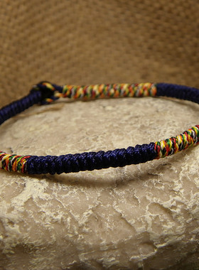 五彩线金刚结民族风手工手链