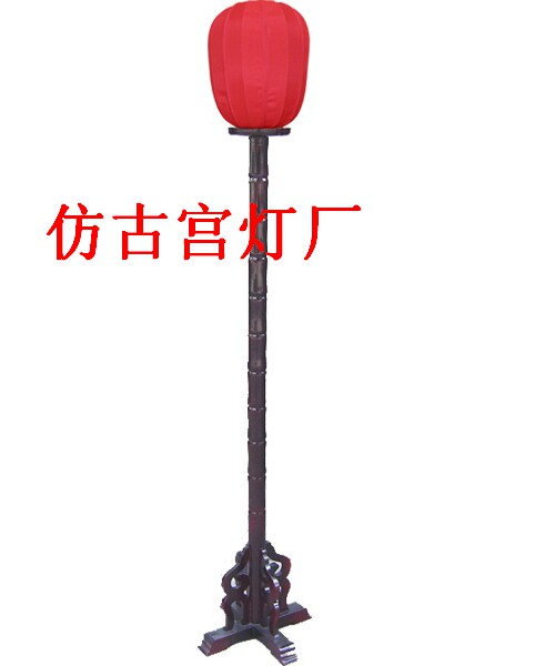 中式落地灯 落地宫灯 古典落地灯宫灯木制宫灯古典路引灯0416-1