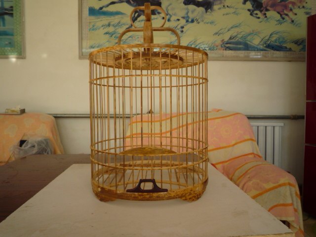 涿州张永华鸟笼鸟具  精品斑竹  湘妃竹画眉笼（含竹抓）