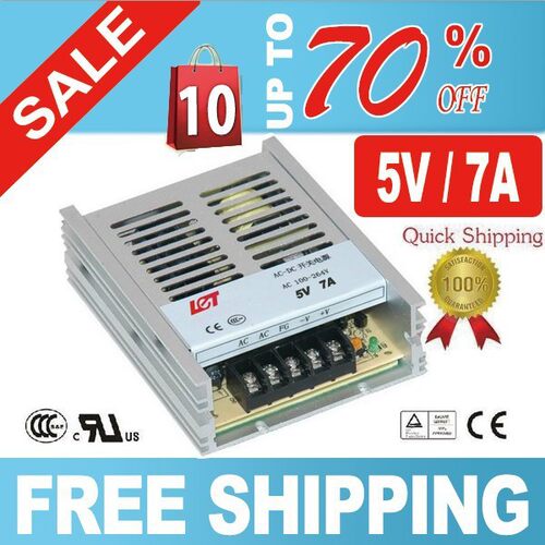 LET力腾 开关电源5V7A超薄小体积K35-05监控安防led电源CE认证