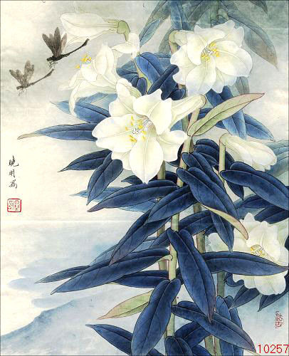 苏绣diy套件初学 百合花 百年好合40*32 结婚礼品礼物 手工刺绣画
