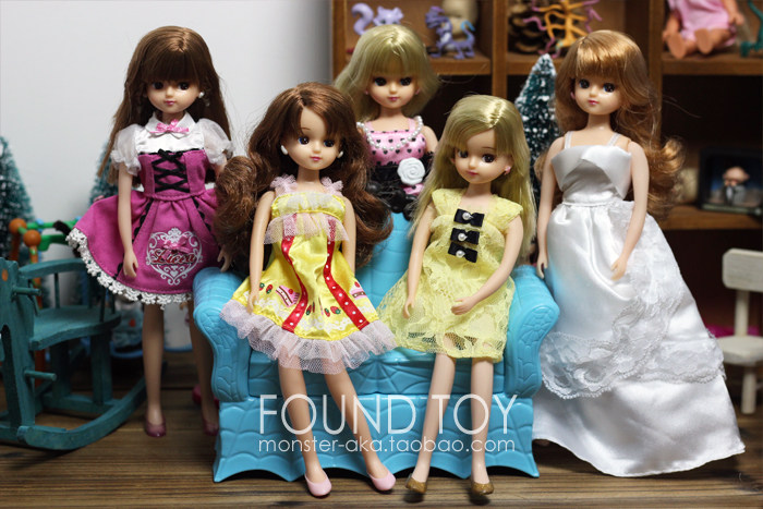 正 官配丽佳娃娃衣服 连衣裙 azone blythe小布可儿桃子可穿官配