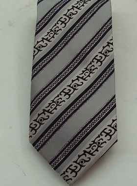 新款 南京云锦研究所专卖 吉祥牌 灰色斜纹纳米真丝云锦领带现货