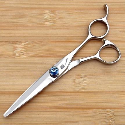 正品专业理发店剪发工具美发剪刀日本钢材制造 侧手柄反向刻痕剪