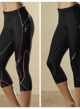 上海现货 马拉松 CWX Stabilyx 女七分跑步裤子压缩裤