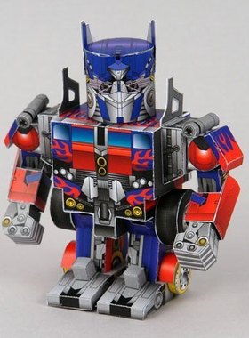 【新翔精品纸模型】可爱Q版 擎天柱模型Optimus Prime