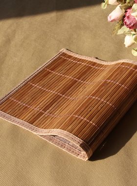 创意长方形竹帘餐桌垫竹子餐垫茶道用品竹子茶垫杯垫碗垫锅垫盘垫