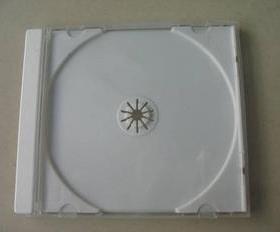 08白单 乳白色底盘 CD盒 DVD盒 光盘盒 光盘包装 单片盒 可插