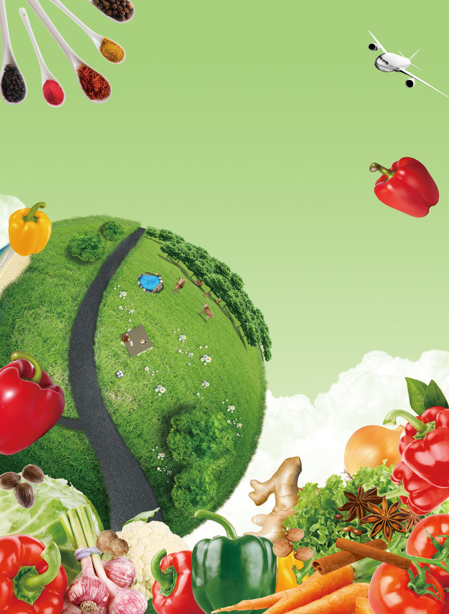 587海报印制海报展板素材576水果绿色环保健康背景