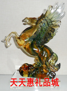 古法琉璃摆件创意商务礼品生肖马