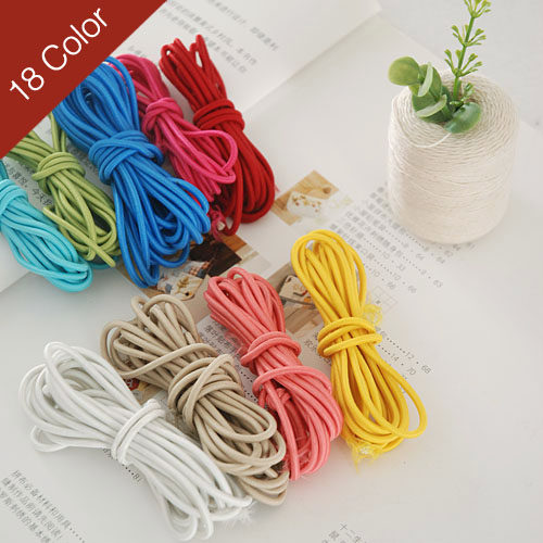 【M家】绸缎松紧带 好质量的橡皮筋 大地糖果色 2.2mm 18色入