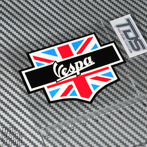 TUTUART伟士牌国旗摩托车复古贴