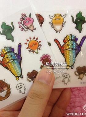 日单蘑菇人方吉菇菇滑子菇栽培Funghi贴纸水晶贴手机贴钻手帐贴纸