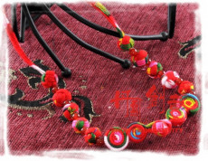 项链--同心结(红色)