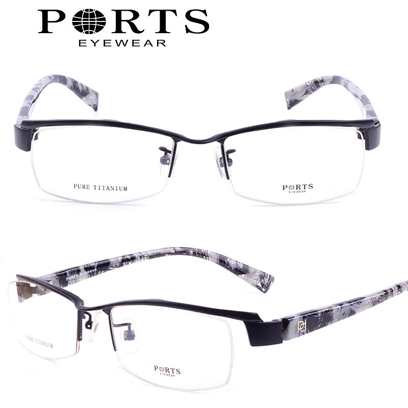 专柜正品 PORTS宝姿时尚眼镜框近视眼镜架男士大框宽脸  POM12210