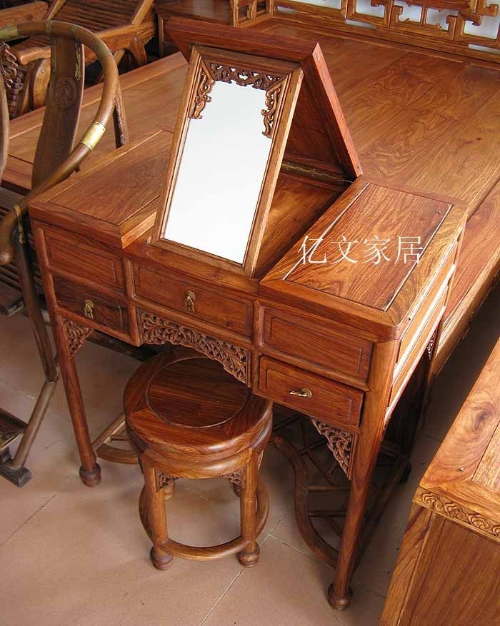 仿古红木家具非洲化妆桌