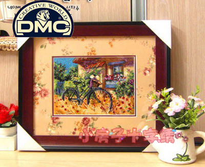 四皇冠 小房子十字绣 DMC套件-Bicycle Afternoon(14ct/11ct)