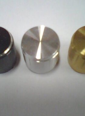 铝合金旋钮17x17 MM  黑色 白色和黄色三种 颜色随机发10个5元