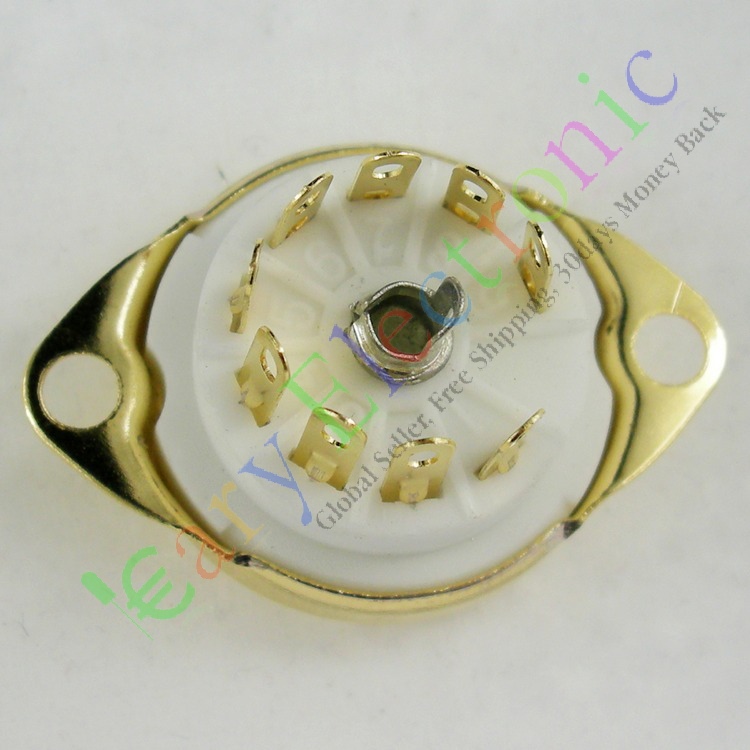 适用于12AX7，12AT7，12AU7，ECC83，ECC82，E88CC，6922，6p1，6p14，6n1，6N2，6N3，6N4， 6n11等。镀金脚，搭棚安装用