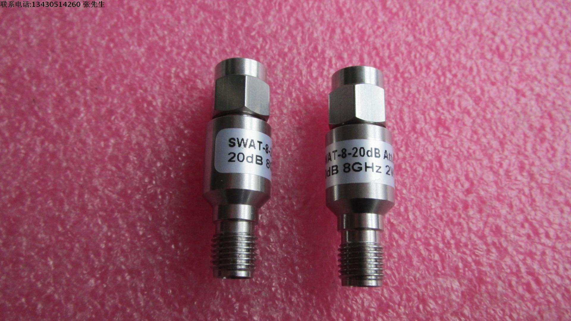 DC-8GHz 20dB 2W SMA RF 射频微波同轴固定衰减器 带测试图片