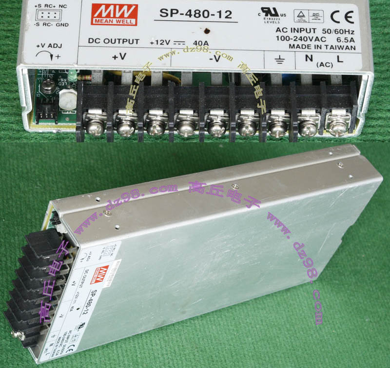 原装拆机 台湾 MW 明纬 SP-480-12 12V 40A薄型 开关电源