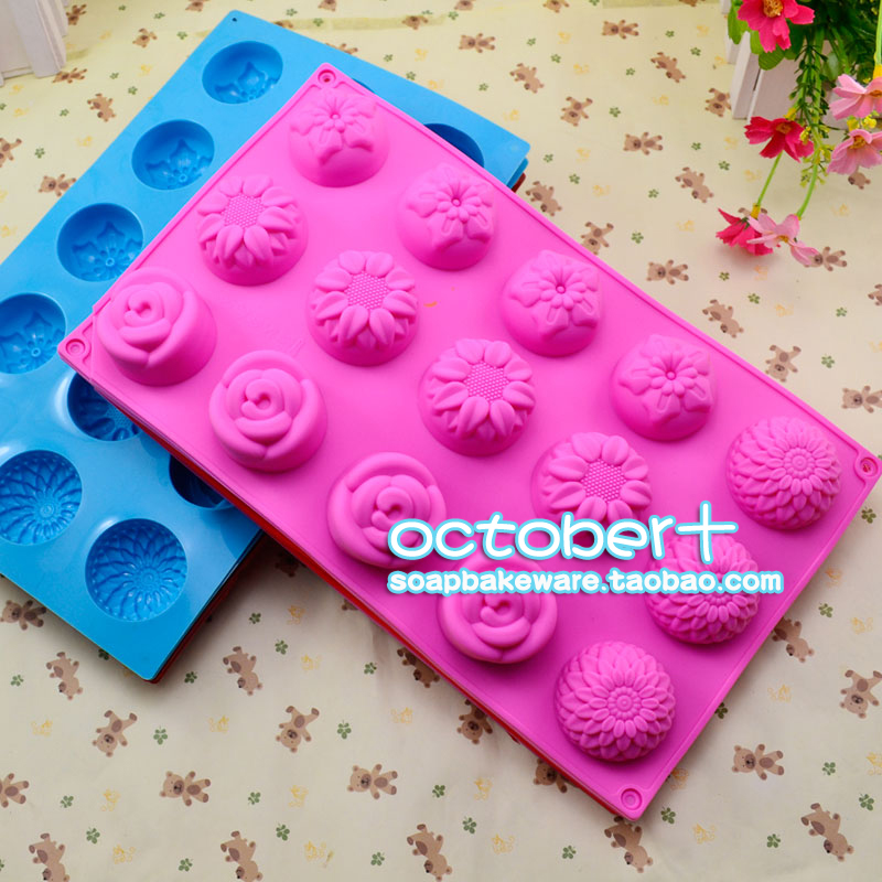TOLOVE觅爱馆烘焙试用向日葵玫瑰花型巧克力硅胶果冻布丁模具次品
