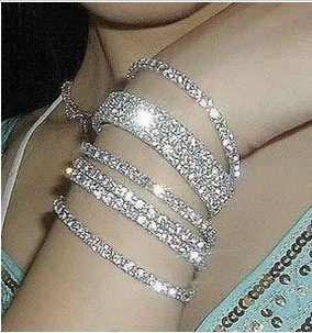 新娘饰品韩版满钻单排女婚纱超闪