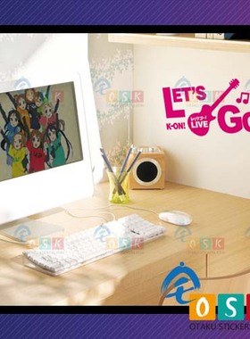 轻音少女 let's go 标志 logo 墙贴 贴纸 剧场版 演唱会 痛墙贴