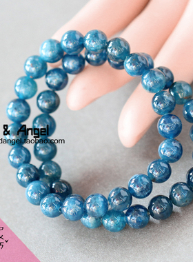 6mm8mm女天然蓝绒晶女士手链