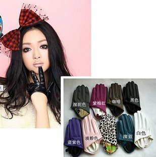 新款 ds演出服/钢管领舞歌手/lady gaga演出服JAZZ爵士半掌皮手套